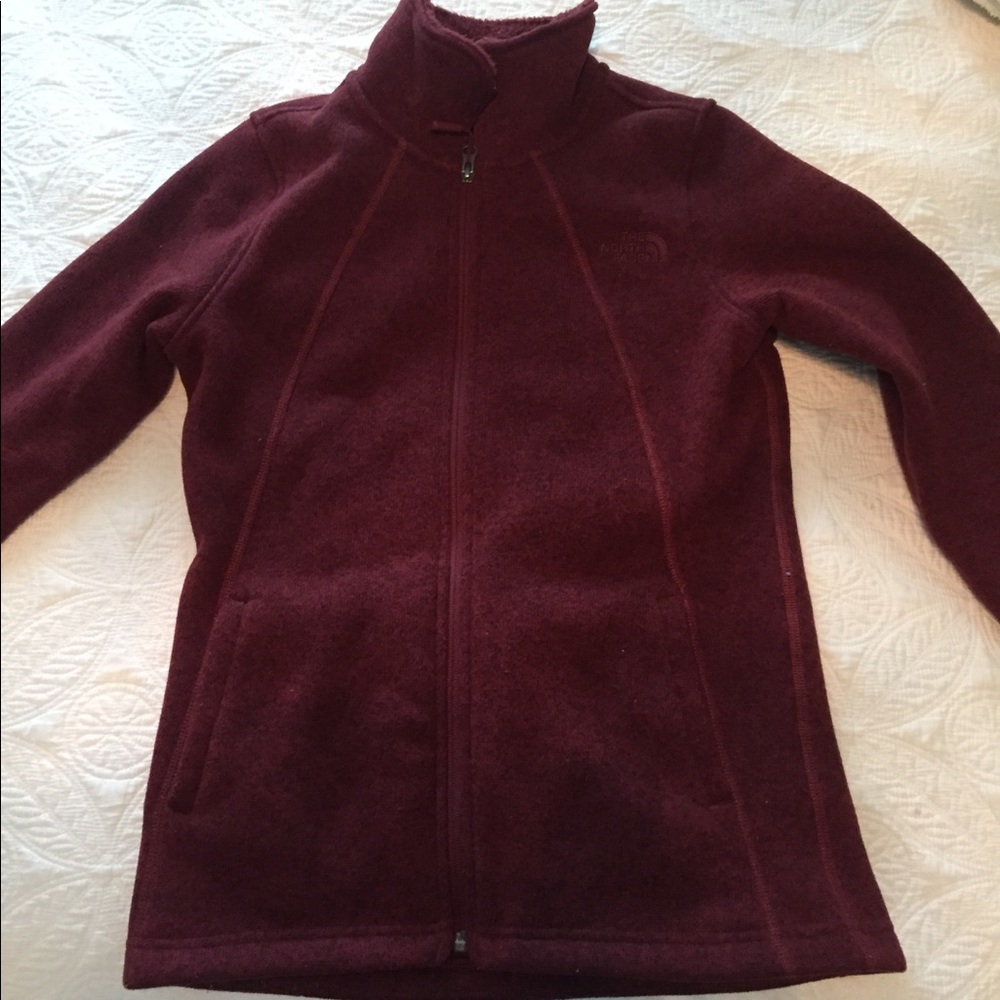 Red North Face ZIP Up